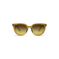 Crystal amber oversized square sunglasses with gradient lenses