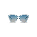 Crystal Blue frame sunglasses with blue gradient lenses